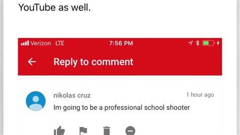 Florida School Shooting Fbi Checked On Nikolas Cruz Youtube Comment