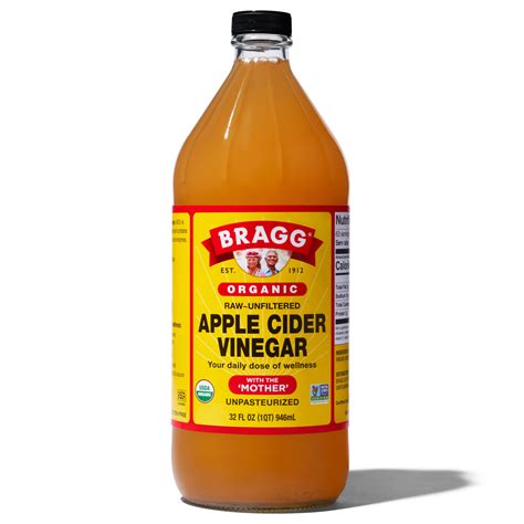 Bragg Organic Apple Cider Vinegar With The Mother Raw And Unfiltered 32 Fl Oz