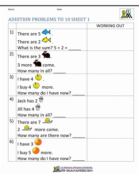 First Grade Word Problems Worksheet First Grade Math Worksheets