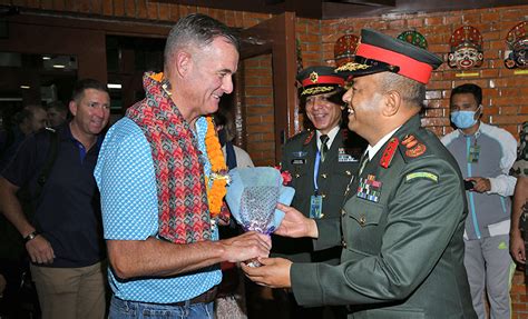 Us Army Pacific Commander Flynn Arrives In Kathmandu Khabarhub