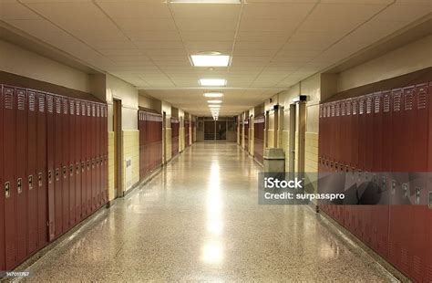 Empty School Hallway Stock Photo Download Image Now School Building