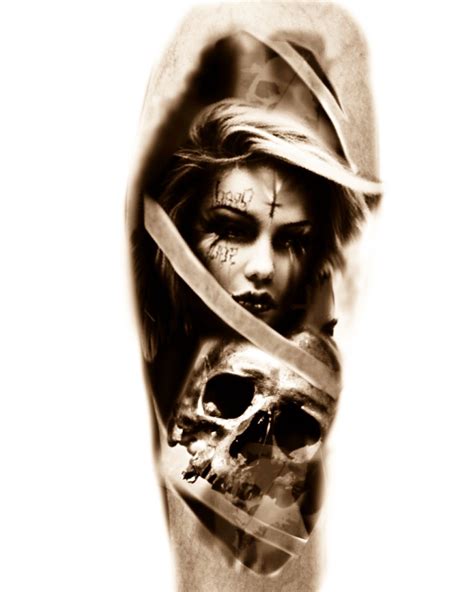 Pin By Dumitrescu Alin On Design Creepy Tattoos Skull Girl Tattoo