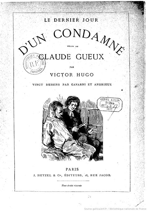 Le dernier jour d un condamné suivi de Claude Gueux par Victor Hugo