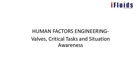 Human Factors Engineering Hfe