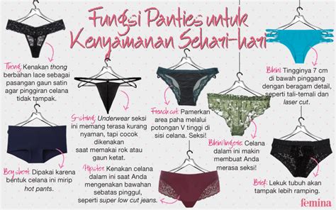 Infografis 6 Jenis Panties Sesuai Kebutuhan