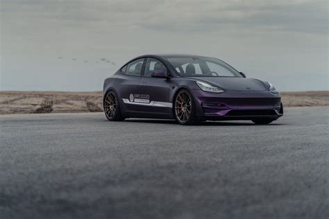 Purple Tesla Model 3 Complete Ascension Kit And Performance Upgrades