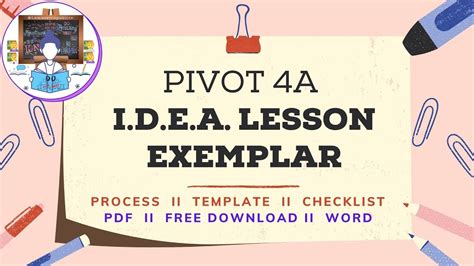 Pivot 4a Idea Lesson Exemplar Instructional Process Sample