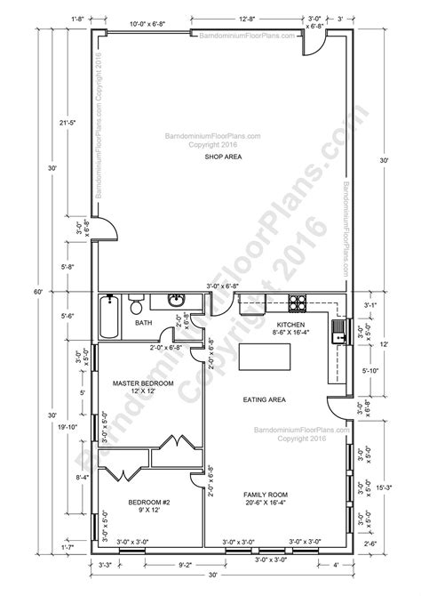 40x80 Barndominium Floor Plans With Shop Flooring Images