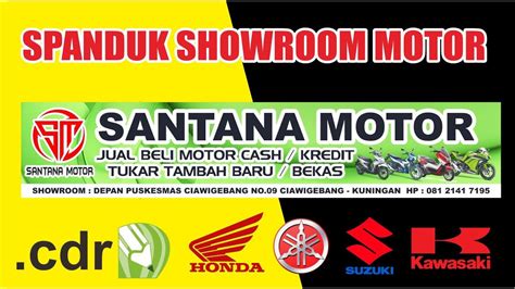 Spanduk Showroom Motor Cdr Youtube