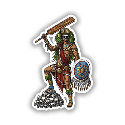 Aztec Skull Warrior Precision Cut Decal