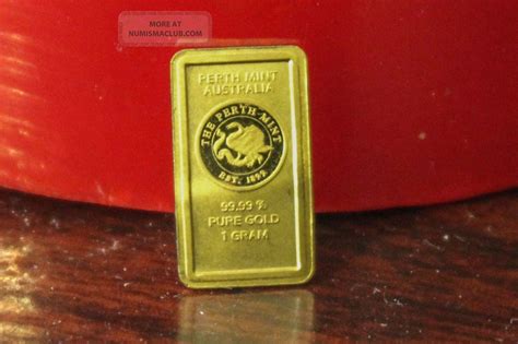 1 Gram Fine 9999 Perth Gold Bar