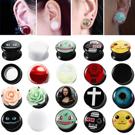 Aliexpress Com Buy Pcs Acrylic Ear Plug Tunnels Cute Ear Expanders