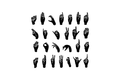 Asl Alphabet Hand Signs Svg Cut File By Creative Fabrica Crafts