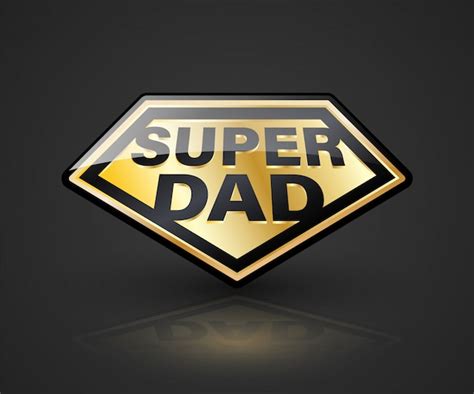 Premium Vector Super Dad Shield Symbol For Element Fathers Day