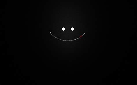 Smile Face Black And White Illustration Minimalism Dark 2560×1600
