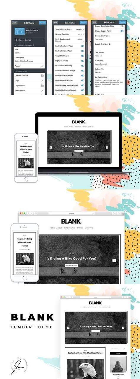 blank tumblr theme theme web graphic design social icons