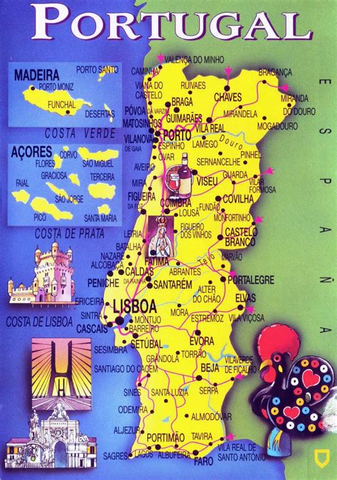 Portugal Ciudades Mapa Mapa De Portugal Ciudades Del Sur De Europa Sexiz Pix