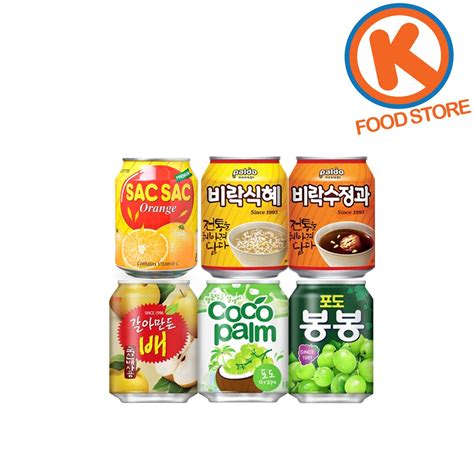 korean juice can 238ml korean foods korean products drinks shopee philippines
