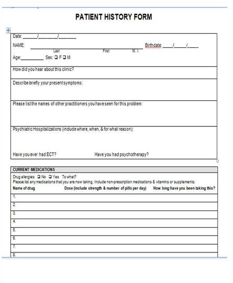 Free 45 Medical Forms In Pdf Ms Word