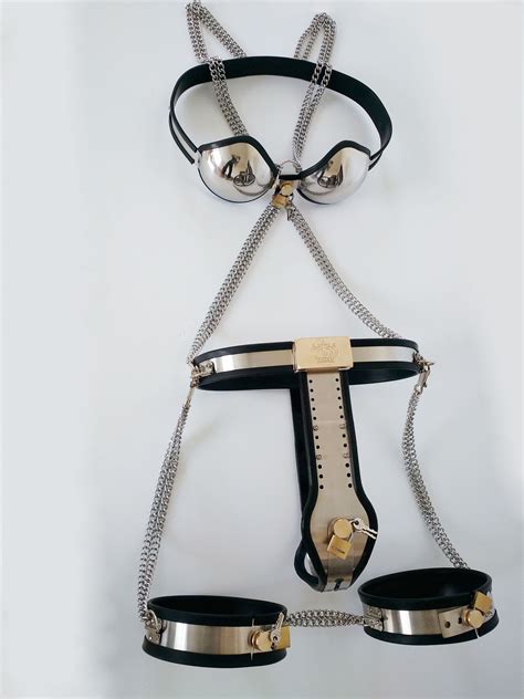 New Version Handmade Female Fully Adjustable T Type Stainless Steel Chastity Belt Thigh