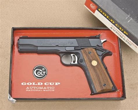 Colt Mk Iv Series 70 Gold Cup National Match Semi Auto Pistol With Two