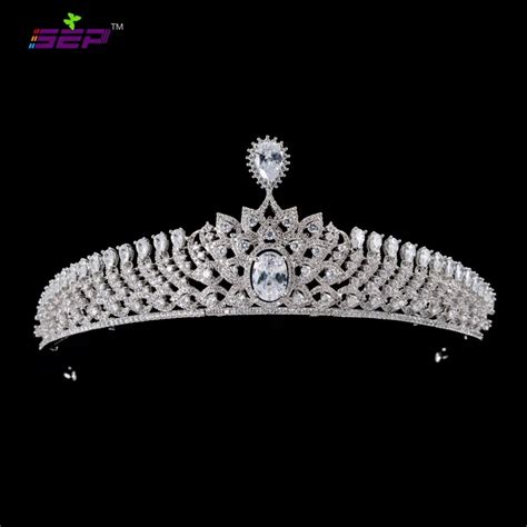Classic Full 5a Cz Cubic Zirconia Wedding Bride Tiara Crown Girl Hair Jewelry Accessories