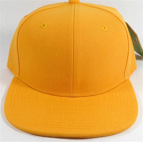 Blank Snapback Hats Caps Wholesale Solid Golden Yellow