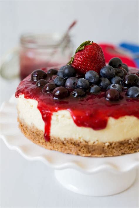 Red White And Blue Pressure Cooker Cheesecake
