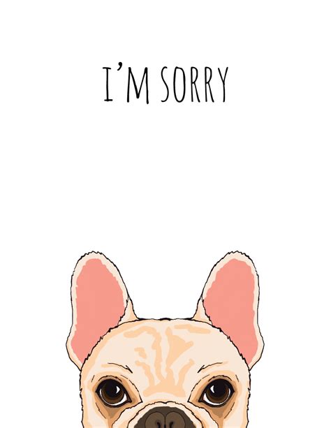 Im Sorry Puppy Dog Eyes Apology Sympathy Encouragement Etsy