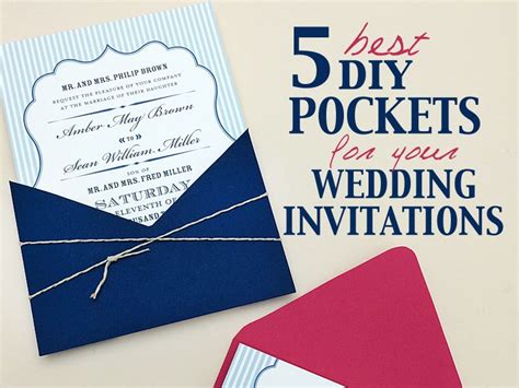 5 Best Diy Pockets For Wedding Invitations Download And Print Wedding