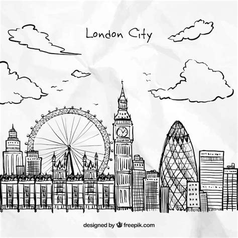 Dibujado A Mano De La Ciudad De Londres Descargar Vectores Gratis