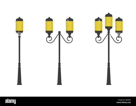 Retro Street Lights Stock Vector Image And Art Alamy