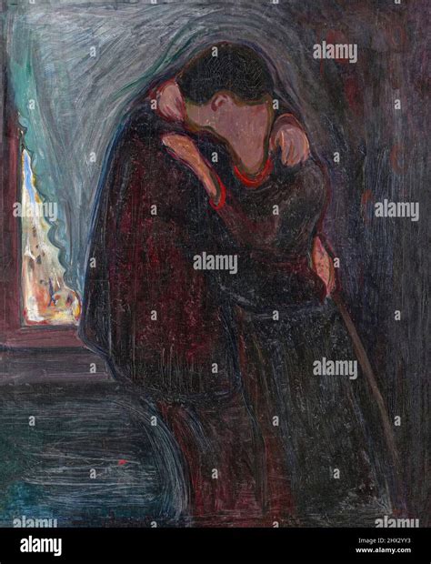 Edvard Munch English The Kiss Español El Beso Is An Oil Painting