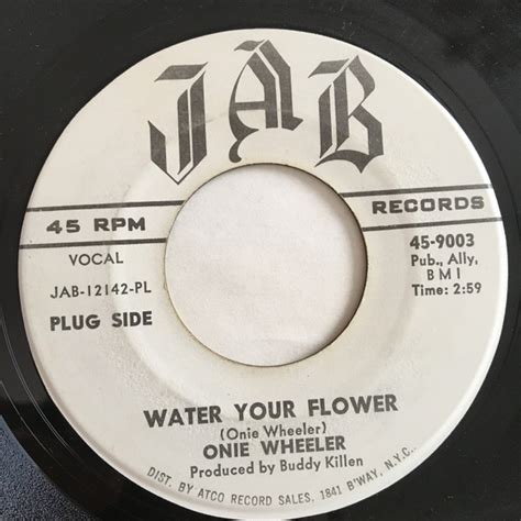 Onie Wheeler Water Your Flower 1967 Vinyl Discogs