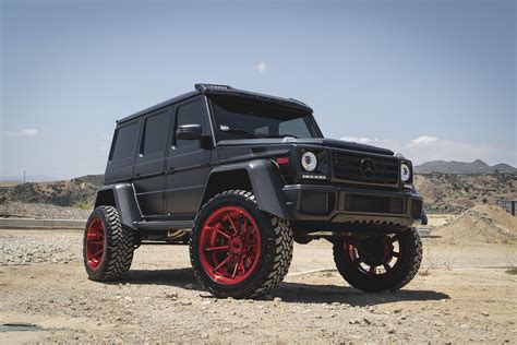 Black Mercedes G Class Gets A Distinct Look With Matte Red Forgiato