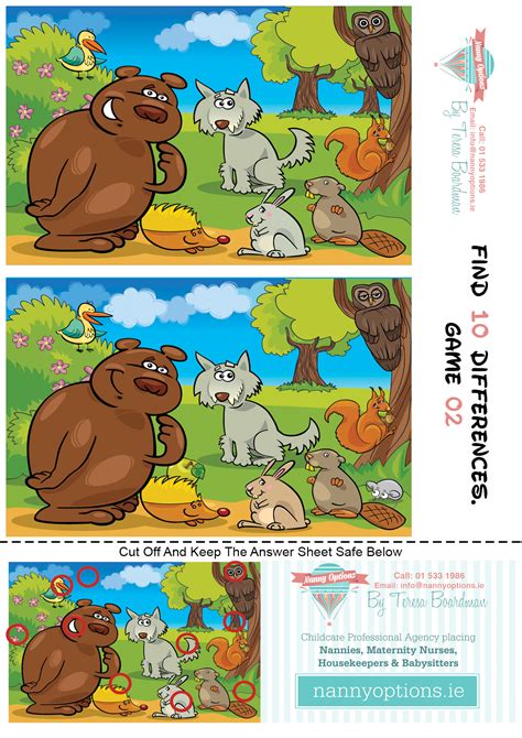 Games For Kids Find 10 Differences Game 2 Nanny Options By Teresa