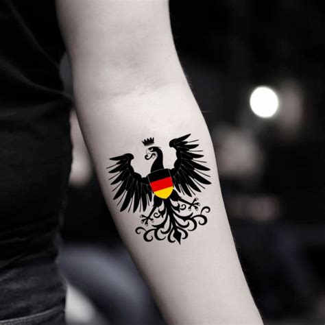 German Eagle Temporary Tattoo Sticker Set Of 2 Tattoos Eagle