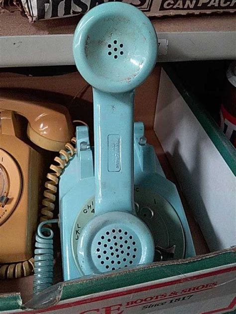 Sold Price 2 Vintage Rotary Telephones Baby Blue Invalid Date Mst
