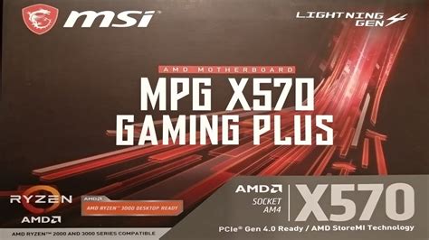 Msi Mpg X570 Gaming Plus Motherboard Unboxing Review And Building Pc
