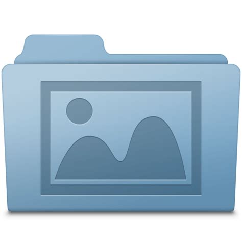 Photo Folder Blue Icon Smooth Leopard Iconpack Mcdo Design