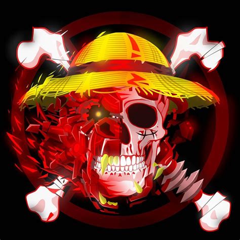 Monkey D Luffy Jolly Roger Enjoy 😁 Vector Onepiece Luffy Skull