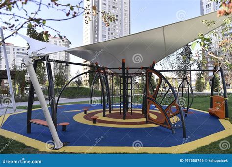 Outdoor Wooden Public Playground Equipment With Climbing Steps And