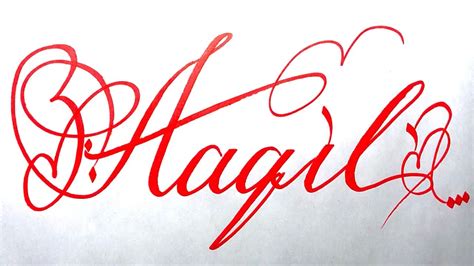 Aaqil Name Signature Calligraphy Status Moderncalligraphy Cursive