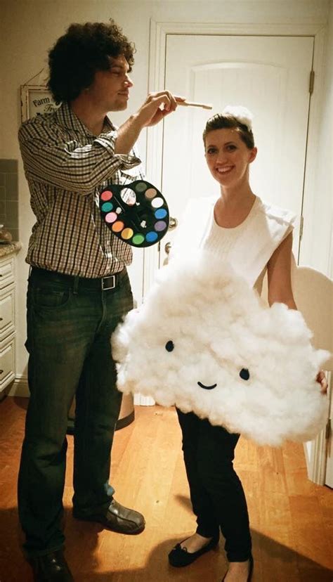 Diy Bob Ross Halloween Costume Idea Kostüme Für Päarchen Wolke