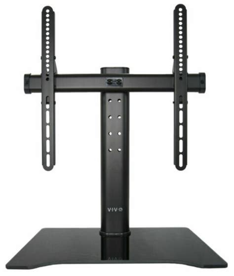 Vivo Universal Lcd Flat Screen Tv Table Top Desk Stand With Glass Base