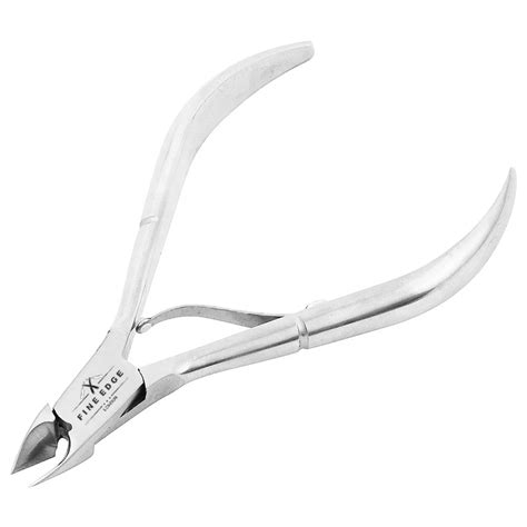 professional cuticle nippers full jaw lap joint single spring satin finish with custom packing