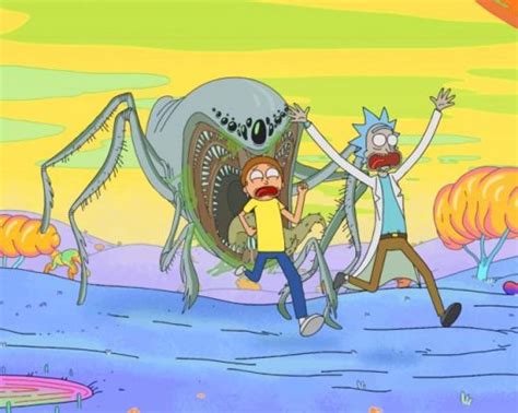 Rick And Morty Running From A Monster Cartoons Paint By Numbers
