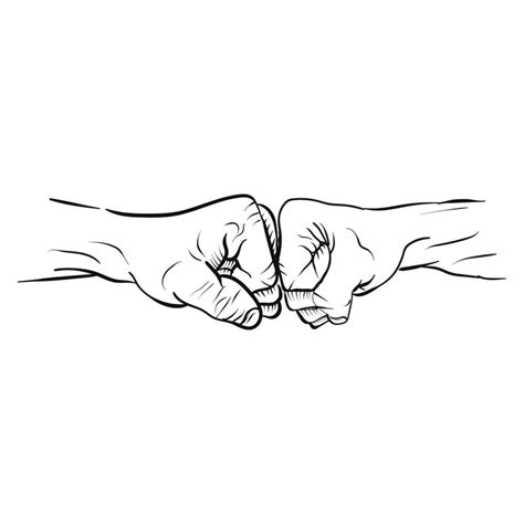 Fist Bump And Hand Illustration Illustration And Vector 13916800