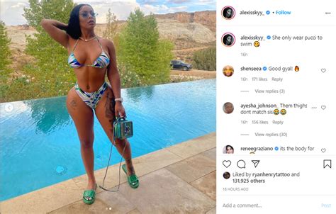 Make It Realistic Alexis Skyy S Bikini Snap Flops After Fans Claim Her Thighs Don T Match