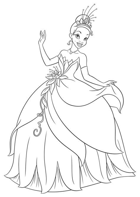 En geef je de prinses blond of donker haar. Kleurplaat Disney Kleurplaat De Prinses En De Kikker ...